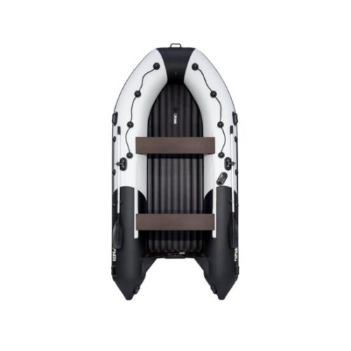 Надувная лодка Ривьера 3800 Килевое НДНД светло-серый/черный