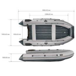 Надувная лодка Reef Тритон 390 F