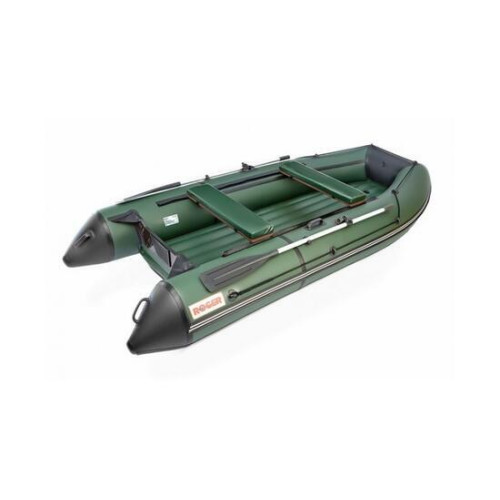 Надувная лодка Roger ЗЕФИР LT 3500 НДНД Зелёный с чёрным