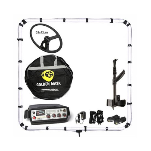Глубинный металлоискатель Golden Mask Deep Hunter Pro 5 рамка 125х125 см, катушка 28х42 см (Pack 3)