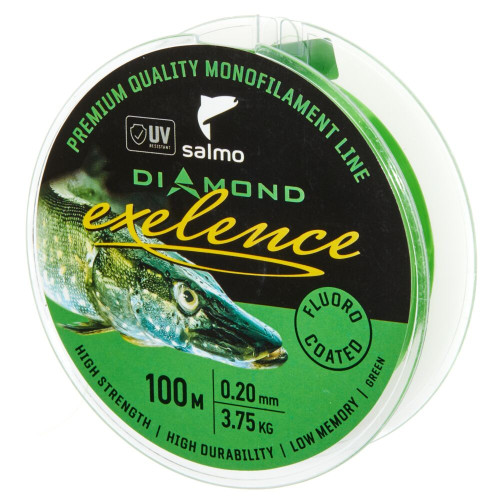 Леска моно. Salmo Diamond EXELENCE FLUORO COATED Clear 100/023