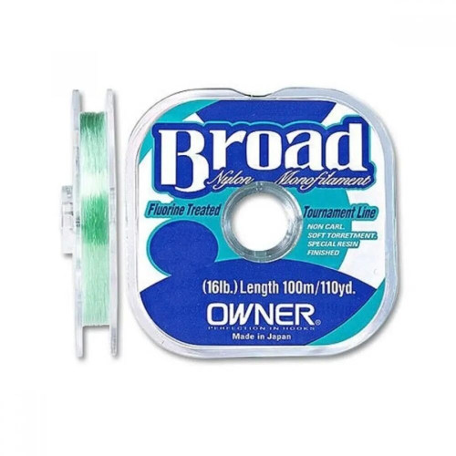 Леска рыболовная Owner BROAD диаметр 0.22 мм, длина 100 м, цвет: Natural Clear