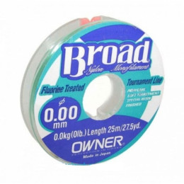 Леска рыболовная Owner BROAD диаметр 0.16 мм, длина 25 м, цвет: Natural Clear
