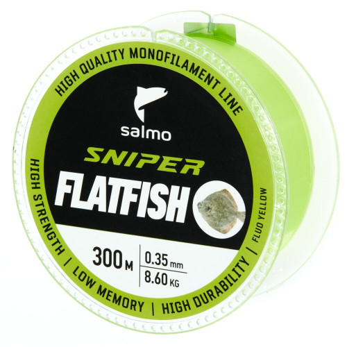 Леска моно. Salmo Sniper FLATFISH Fluo Yellow 300/040