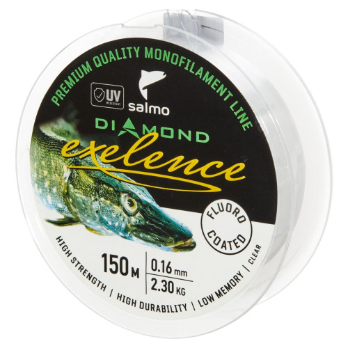 Леска моно. Salmo Diamond EXELENCE FLUORO COATED Green 150/026
