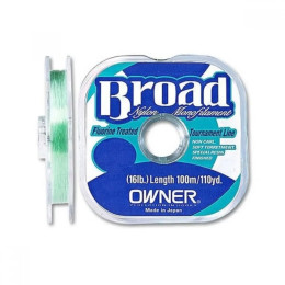 Леска рыболовная Owner BROAD диаметр 0.18 мм, длина 100 м, цвет: Natural Clear