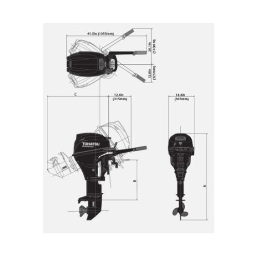 Лодочный мотор Tohatsu MFS 15 ES EFI