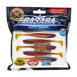Виброхвосты LJ Pro Series 3D BASARA SOFT SWIM 3.5in(08,89)/PG07 6шт.