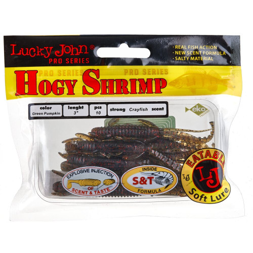 Виброхвосты съедобные искусственные LJ Pro Series HOGY SHRIMP 07.60/033 10шт.