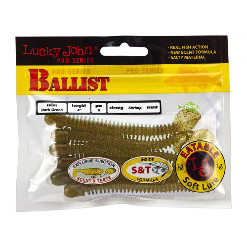 Твистеры съедобные искусственные LJ Pro Series BALLIST 10.20/CA35 6шт.