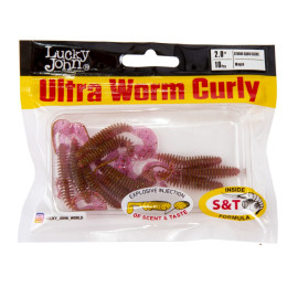 Слаги съедобные искусственные LJ Pro Series ULTRAWORM CURLY 2,0in (05.00)/S19 10 шт.