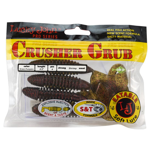 Твистеры съедоб. искусст. LJ Pro Series CRUSHER GRUB 4,5in(11,40)/026 4шт.