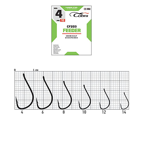 Крючки Cobra FEEDER SPECIALIST сер. CF203 разм. 006 10шт. (C1181NSB)