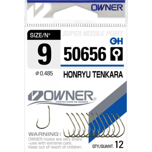 Одинарный крючок OWNER HONRYU TENKARA №8 (12шт)