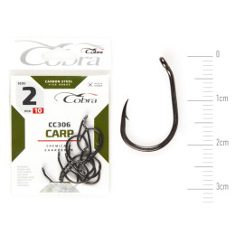 Крючки Cobra CARP KOI сер. CC306 разм. 002 10шт. (C708NSB)