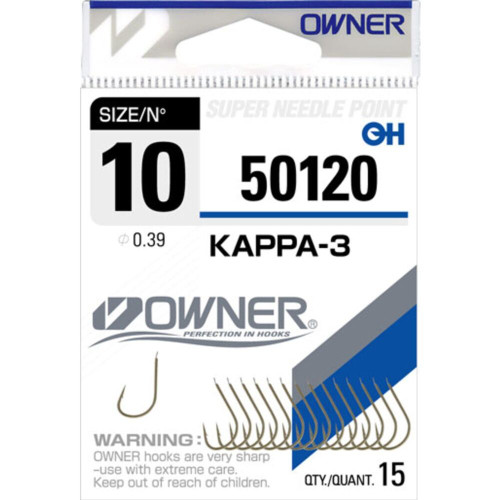 Одинарный крючок OWNER KAPPA-3 №10 (15шт)