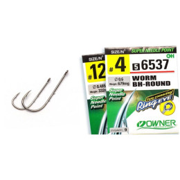 Одинарный крючок OWNER WORM BH-ROUND №12 (10шт)