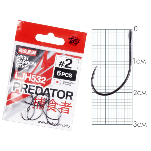 Крючки Lucky John PREDATOR сер. LJH532 разм.008 6шт.