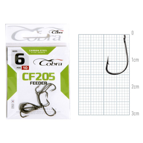 Крючки Cobra FEEDER SPORT сер.CF205 разм.006 10шт.