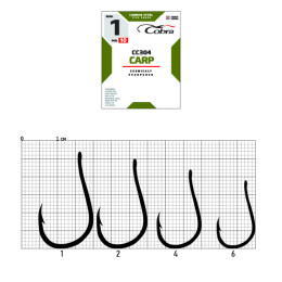Крючки Cobra CARP CHINU сер. CC304 разм. 004 10шт. (C807NSB)