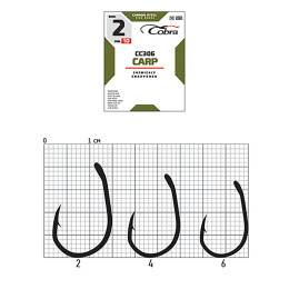 Крючки Cobra CARP KOI сер. CC306 разм. 006 10шт. (C708NSB)