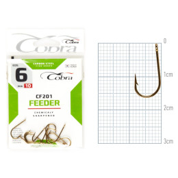 Крючки Cobra FEEDER CLASSIC сер. CF201 разм. 008 10шт. (C1161NSB)