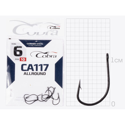 Крючки Cobra FUNA сер. CA117 разм. 008 10шт. (C012BL)