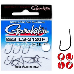 Крючки рыболовные Gamakatsu LS-2120F HOOKS BLACK #8 (25 шт)