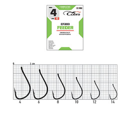 Крючки Cobra FEEDER SPECIALIST сер. CF203 разм. 004 10шт. (C1181NSB)