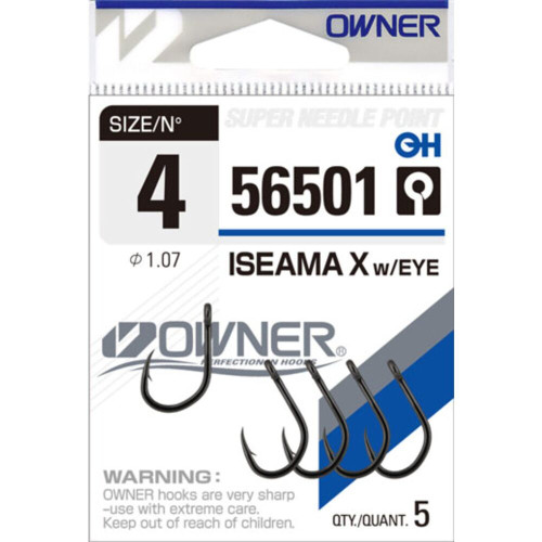 Одинарный крючок OWNER ISEAMA X №8 (7шт)