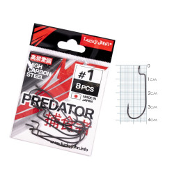 Крючки офсетные Lucky John сер. LJHP340 разм.001 8шт.