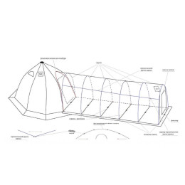Тамбур Большой 5х2 для палатки УП (500х200/190 см)