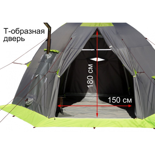 Мобильная Баня Лотос 5 (Д-образный вход + дно ПУ4000) (360х320/205 см)
