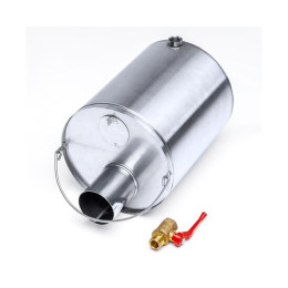 Бак "ИНВЕНТ" для воды большой d-80 мм., V-12 л. 450х250х255 (нерж.сталь 0,8 мм) с краном