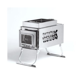 Печь-камин "ИНВЕНТ" 3D малый 440х280х340 (нерж.сталь 0,8 мм) со стационарными экранами + короб для камней