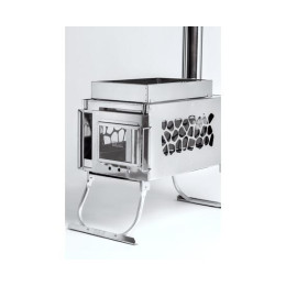 Печь-камин "ИНВЕНТ" 3D малый 440х280х340 (нерж.сталь 0,8 мм) со стационарными экранами + короб для камней