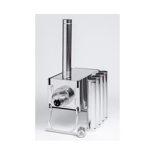 Печь "ИНВЕНТ" экономка малая 510х290х335 (нерж.сталь 0,8 мм) с регулирующимися экранами