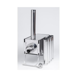 Печь "ИНВЕНТ" экономка большая 690х355х405 (нерж.сталь 0,8 мм) с регулирующимися экранами