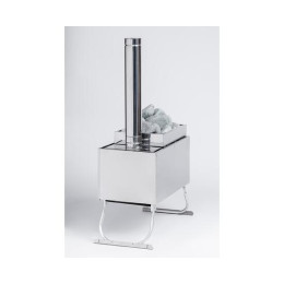 Печь-камин "ИНВЕНТ" большая 610х350х410 (нерж.сталь 0,8 мм) со стационарными экранами + короб для камней