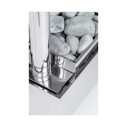 Печь-камин "ИНВЕНТ" большая 610х350х410 (нерж.сталь 0,8 мм) со стационарными экранами + короб для камней