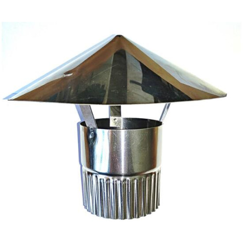 Зонт-дымник на трубу d-80 мм.(нерж.)