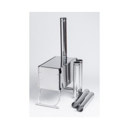 Печь "ИНВЕНТ" экономка средняя 690х310х360 (нерж.сталь 0,8 мм) с регулирующимися экранами