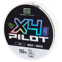 Леска плет. Feeder Concept Pilot x4 BRAID Black 150/010