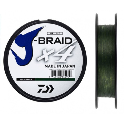 Плетеный шнур Daiwa J-Braid X4E 0.17mm-135m d.-gr.