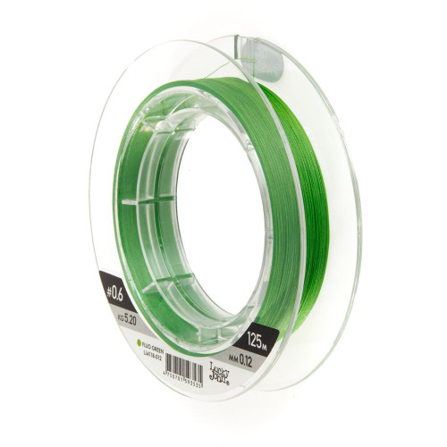 Шнур плет. Lucky John Vanrex х8 BRAID Fluo Green 125/020