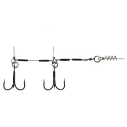 Остнаска стал. Lucky John STINGER SSW 1х7 3,5+5,5cm, оснащ. тройником №01 2шт.