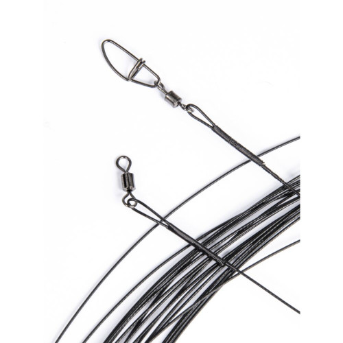 Поводки стал. 7x7 Lucky John SSW оснащ. вертл. и вертл. с застёж. d 0.45мм/06кг/25см/ набор 20шт.