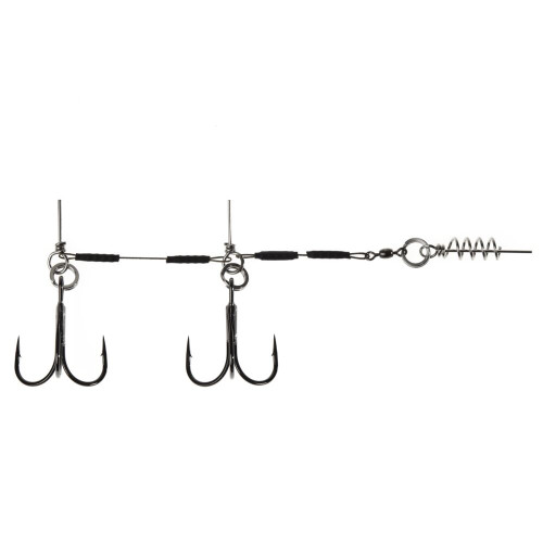 Остнаска стал. Lucky John STINGER SSW 1х7 3,5+4,5cm, оснащ. тройником №01 2шт.