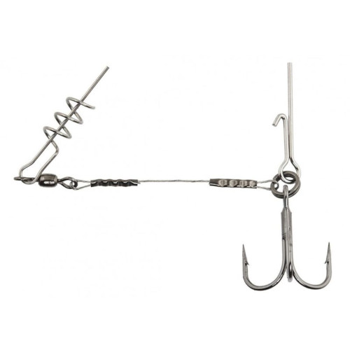 Остнаска стал. Lucky John STINGER SSW 1х7 5,5cm, оснащ. тройником №02 2шт.