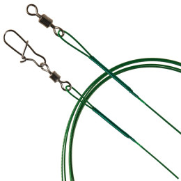 Поводки стал. 1x7 Lucky John SSW оснащ. вертл. и вертл. с застёж. d 0.48мм/09кг/35см/ набор 20шт.